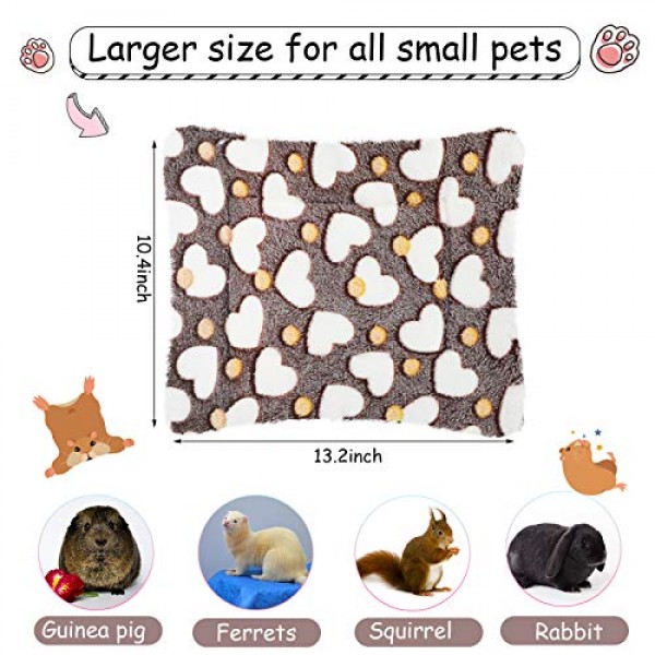 2 Pieces Guinea Pig Hamster Hanging Hammock and Warm Bed Soft Mat...