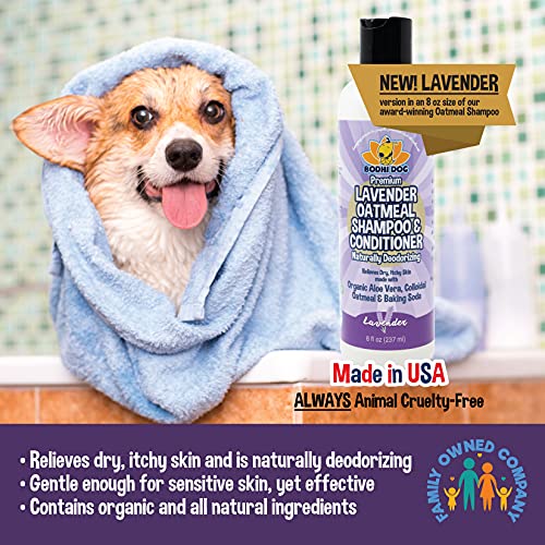 Organic Lavender Oatmeal Dog Shampoo and Conditioner | Hypoallerg...