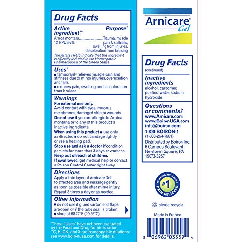 Boiron Arnicare Gel 2.6 Ounce Pack of 1 Topical Pain Relief Gel