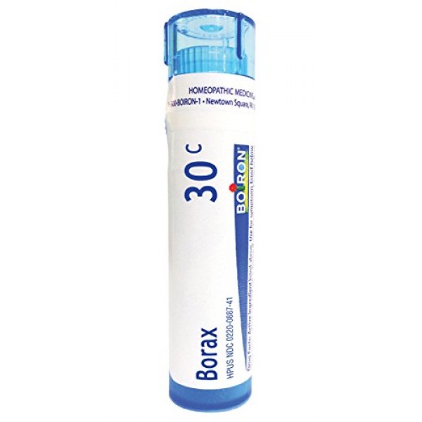 Boiron Borax 30C, 80 Pellets, Homeopathic Medicine for Canker Sores