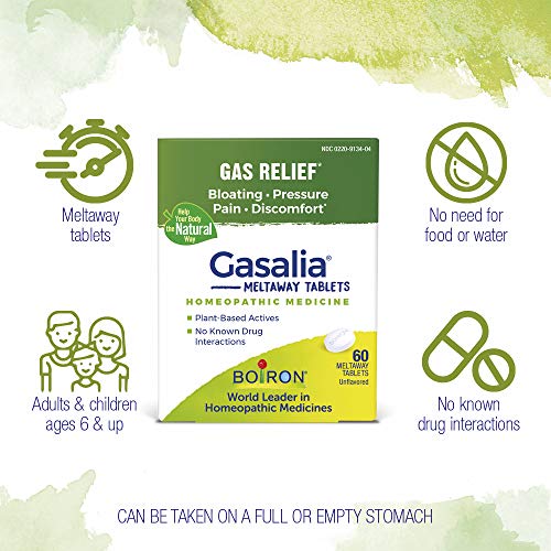 Boiron Gasalia Tablets for Relief from Gas Pressure, Abdominal Pa...