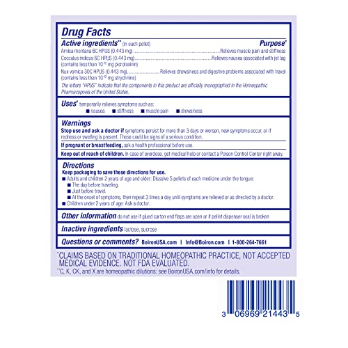 Boiron Jet Lag Relief Kit for Relief from Nausea, Stiffness, Musc...