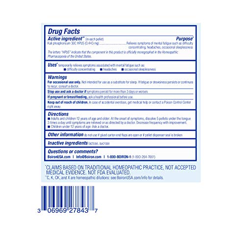 Boiron Kali Phosphoricum, Homeopathic Medicine for Headache Pack...