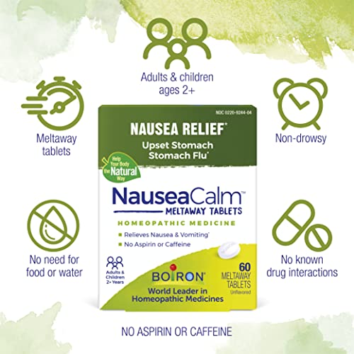 Boiron NauseaCalm Relief for Upset Stomach, Nausea, and Vomiting ...