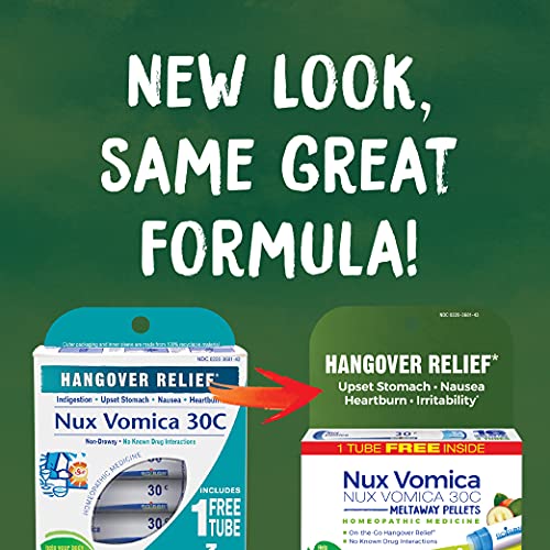 Boiron Nux Vomica 30C Homeopathic Medicine for Hangover Relief, U...