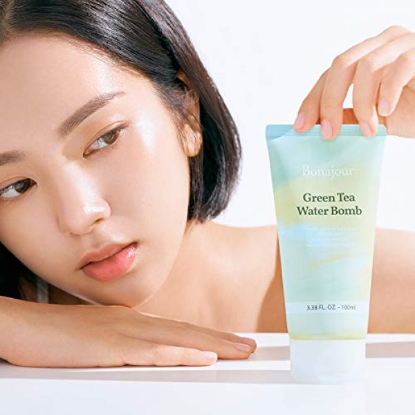 [BONAJOUR] Green Tea Water Bomb Vegan moisturizing facial cream f...