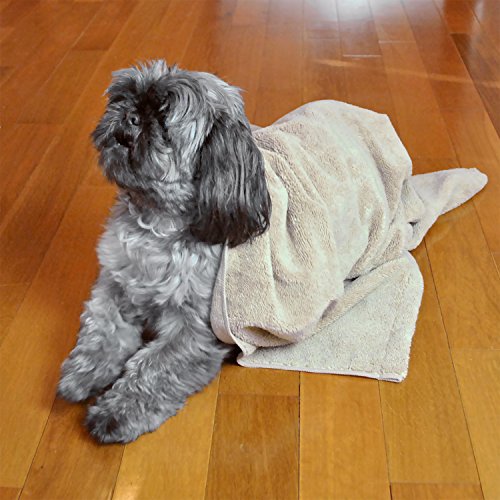 Bone Dry Embroidered Pet Towel, 44 x 27.5, Gray