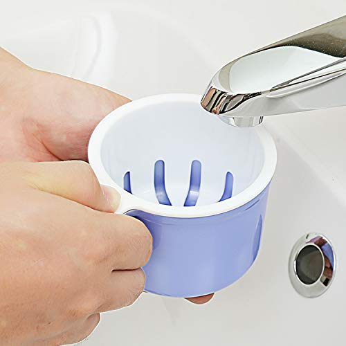 Denture Box Denture Cup with Strainer Portable Denture Bath Box C...