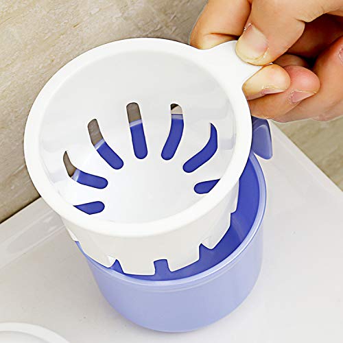 Denture Box Denture Cup with Strainer Portable Denture Bath Box C...