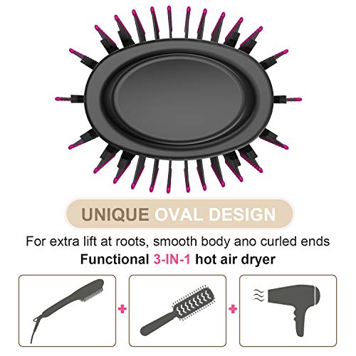 Hot Air Brush, Bongtai Hair Dryer Brush One Step Hair Dryer & Vol...