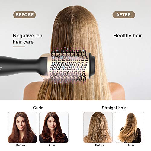 Hot Air Brush, Bongtai Hair Dryer Brush One Step Hair Dryer & Vol...