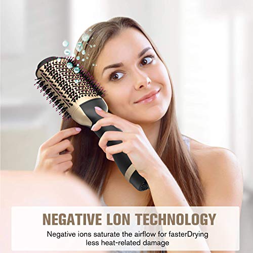 Hot Air Brush, Bongtai Hair Dryer Brush One Step Hair Dryer & Vol...