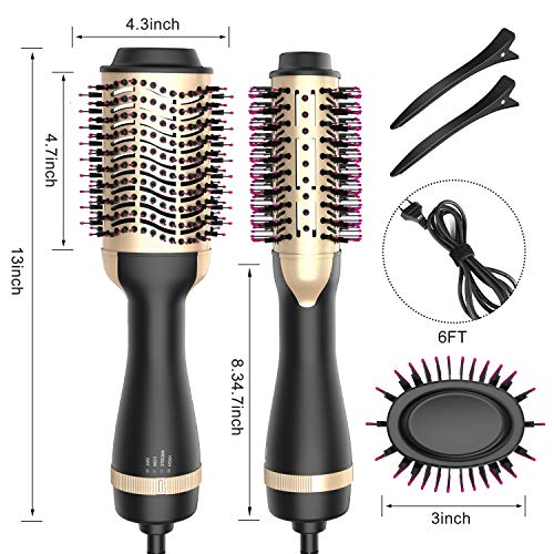 Hot Air Brush, Bongtai Hair Dryer Brush One Step Hair Dryer & Vol...