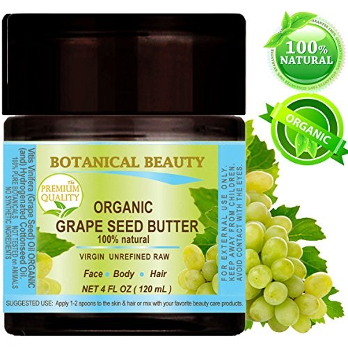 Botanical Beauty ORGANIC GRAPE SEED OIL BUTTER RAW. 100% Natural/...