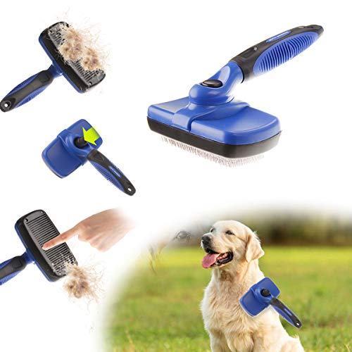 BOTH WINNERS Dog Shedding Brush Kit, Self Cleaning Slicker Brush,...