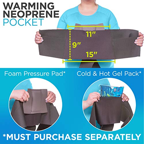 BraceAbility Elastic & Neoprene Compression Back Brace | Lumbar, ...