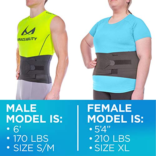 BraceAbility Elastic & Neoprene Compression Back Brace | Lumbar, ...