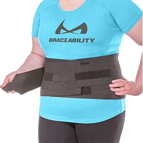 BraceAbility Elastic & Neoprene Compression Back Brace | Lumbar, ...