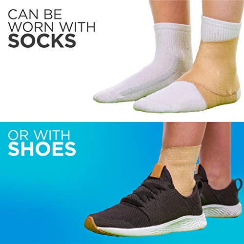 BraceAbility Elastic Ankle Brace | Foot Arch Support Sleeve for G...