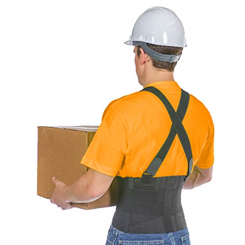 BraceAbility Industrial Work Back Brace | Removable Suspender Str...