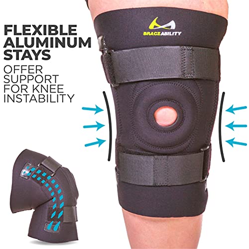 BraceAbility Knee Brace for Large Legs and Bigger People with Wid...