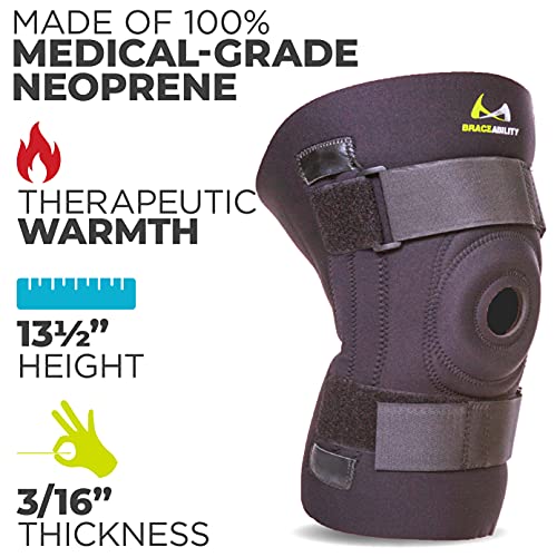 BraceAbility Knee Brace for Large Legs and Bigger People with Wid...