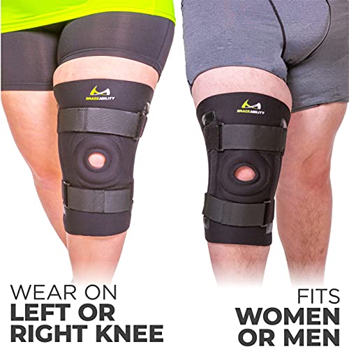 BraceAbility Knee Brace for Large Legs and Bigger People with Wid...