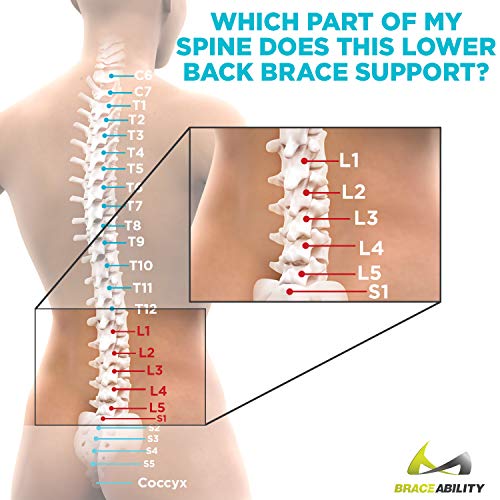 BraceAbility Lower Back & Spine Pain Brace | Adjustable Corset Su...