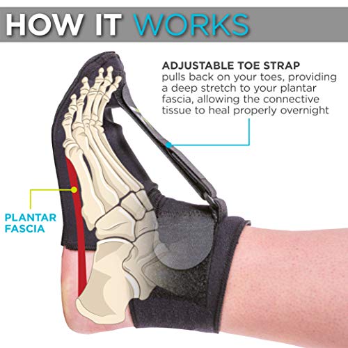 BraceAbility Plantar Fasciitis Night Sock | Soft Stretching Boot ...