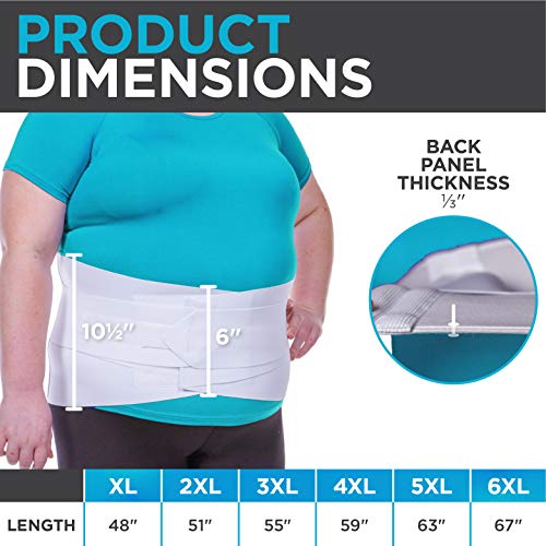 BraceAbility Plus Size 4XL Bariatric Back Brace - XXXXL Big and T...