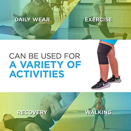 BraceAbility Plus Size Neoprene Knee Sleeve - XXL Wide Calf Compr...