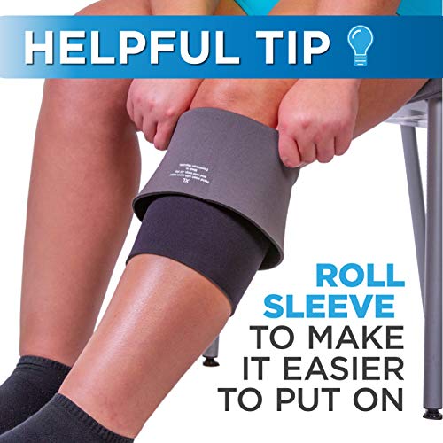 BraceAbility Plus Size Neoprene Knee Sleeve - XXL Wide Calf Compr...