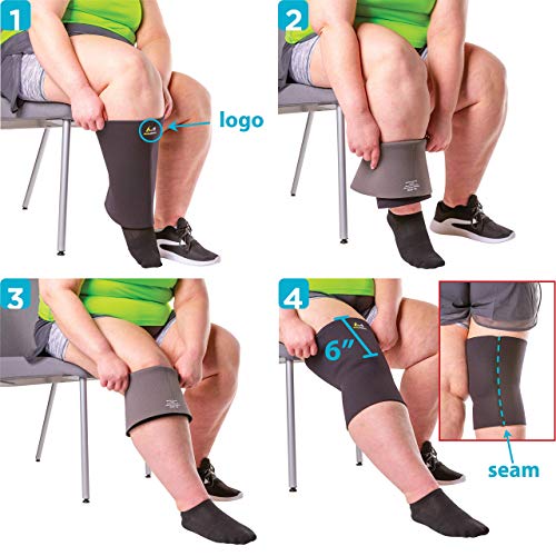 BraceAbility Plus Size Neoprene Knee Sleeve - XXL Wide Calf Compr...