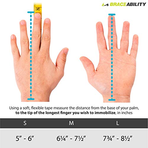 BraceAbility Two Finger Immobilizer - Hand and Buddy Splint Cast ...