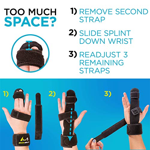 BraceAbility Two Finger Immobilizer - Hand and Buddy Splint Cast ...