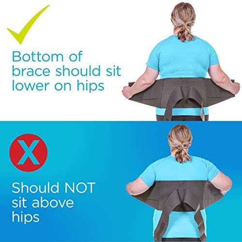 BraceAbility XXL Plus Size Elastic & Neoprene Compression Back Br...