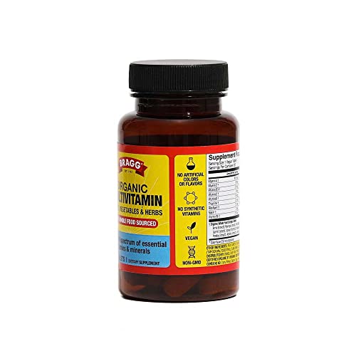 Bragg Daily Multivitamin for Women & Men - Organic Whole Food Sup...