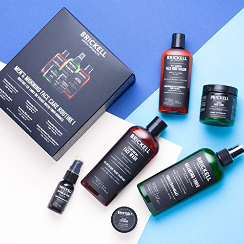 Brickell Mens Morning Face Care Routine I, Clarifying Gel Face W...