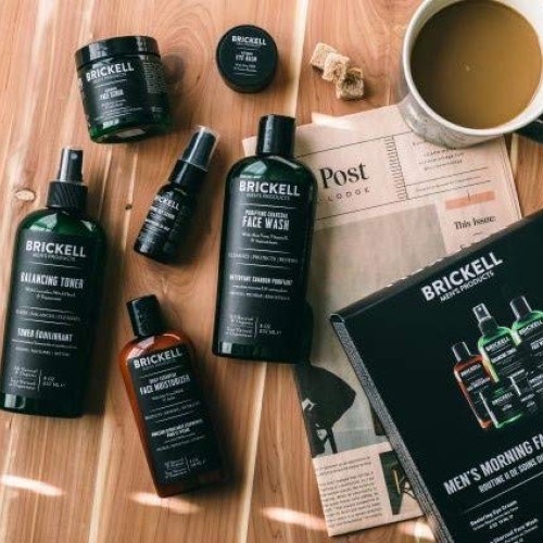 Brickell Mens Morning Face Care Routine II, Purifying Charcoal F...