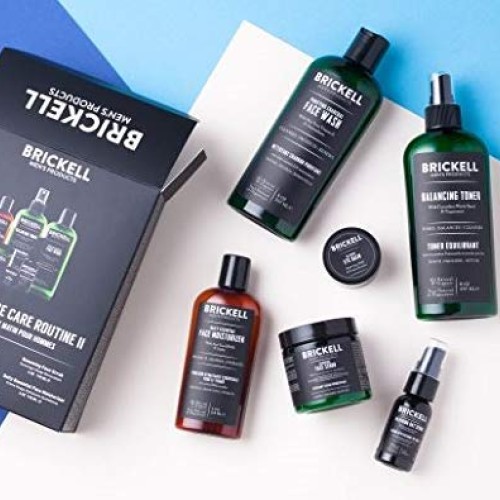 Brickell Mens Morning Face Care Routine II, Purifying Charcoal F...
