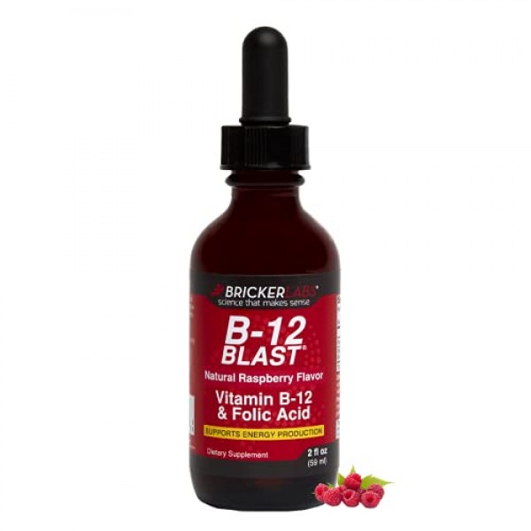 B-12 Blast | Delicious Sublingual Liquid Vitamin B12 & Folic Acid...