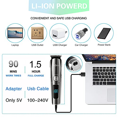 Brightup Beard Trimmer, Cordless Hair Clippers Hair Trimmer for M...