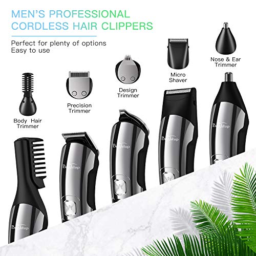 Brightup Beard Trimmer, Cordless Hair Clippers Hair Trimmer for M...