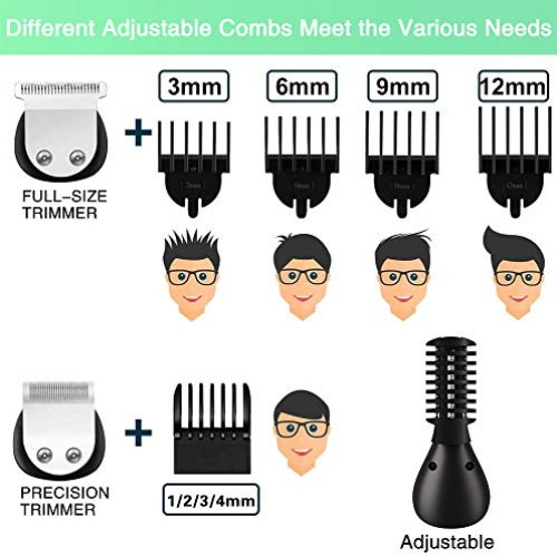 Brightup Beard Trimmer, Cordless Hair Clippers Hair Trimmer for M...