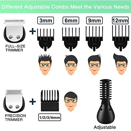 Brightup Beard Trimmer, Cordless Hair Clippers Hair Trimmer for M...