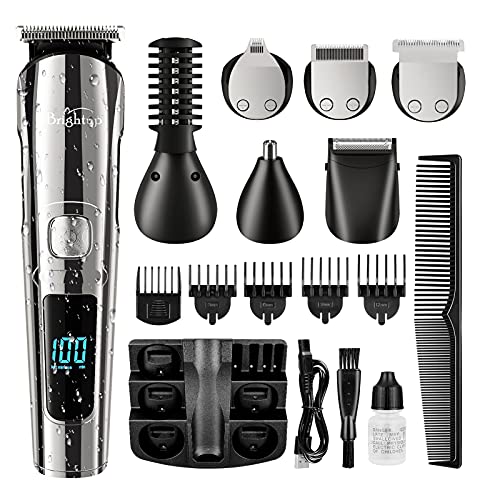 Brightup Beard Trimmer, Cordless Hair Clippers Hair Trimmer for M...