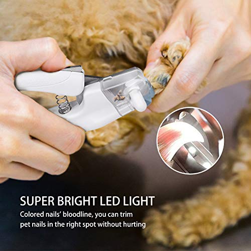 BRITUDE Pet Nail Clipper and Trimmer with Rechargeable LED Light ...
