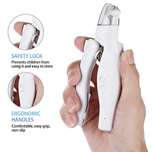 BRITUDE Pet Nail Clipper and Trimmer with Rechargeable LED Light ...