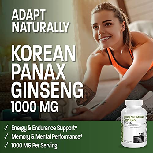Bronson Korean Panax Ginseng 1000 mg Supports Energy, Endurance &...