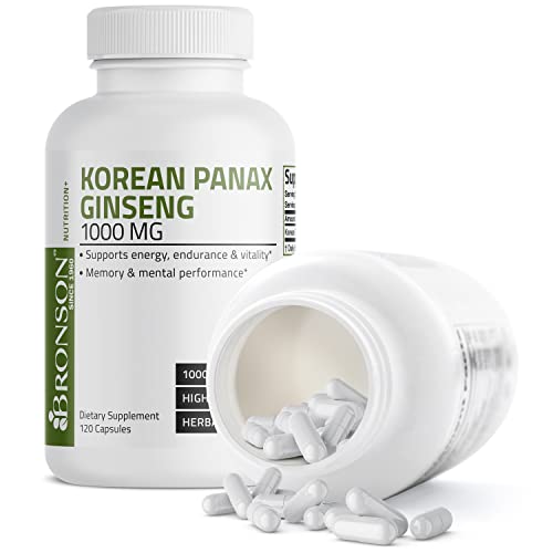 Bronson Korean Panax Ginseng 1000 mg Supports Energy, Endurance &...